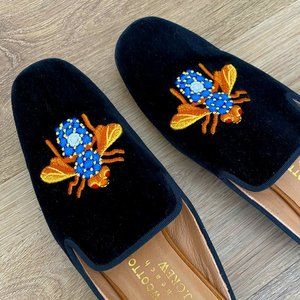 Stubbs & Wootton for JCrew Collab Velvet Mules 7.5